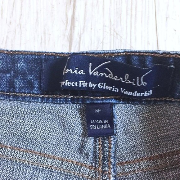 Womens 8P Knee Length Denim Shorts GV Blue Size 8 - Picture 3 of 5